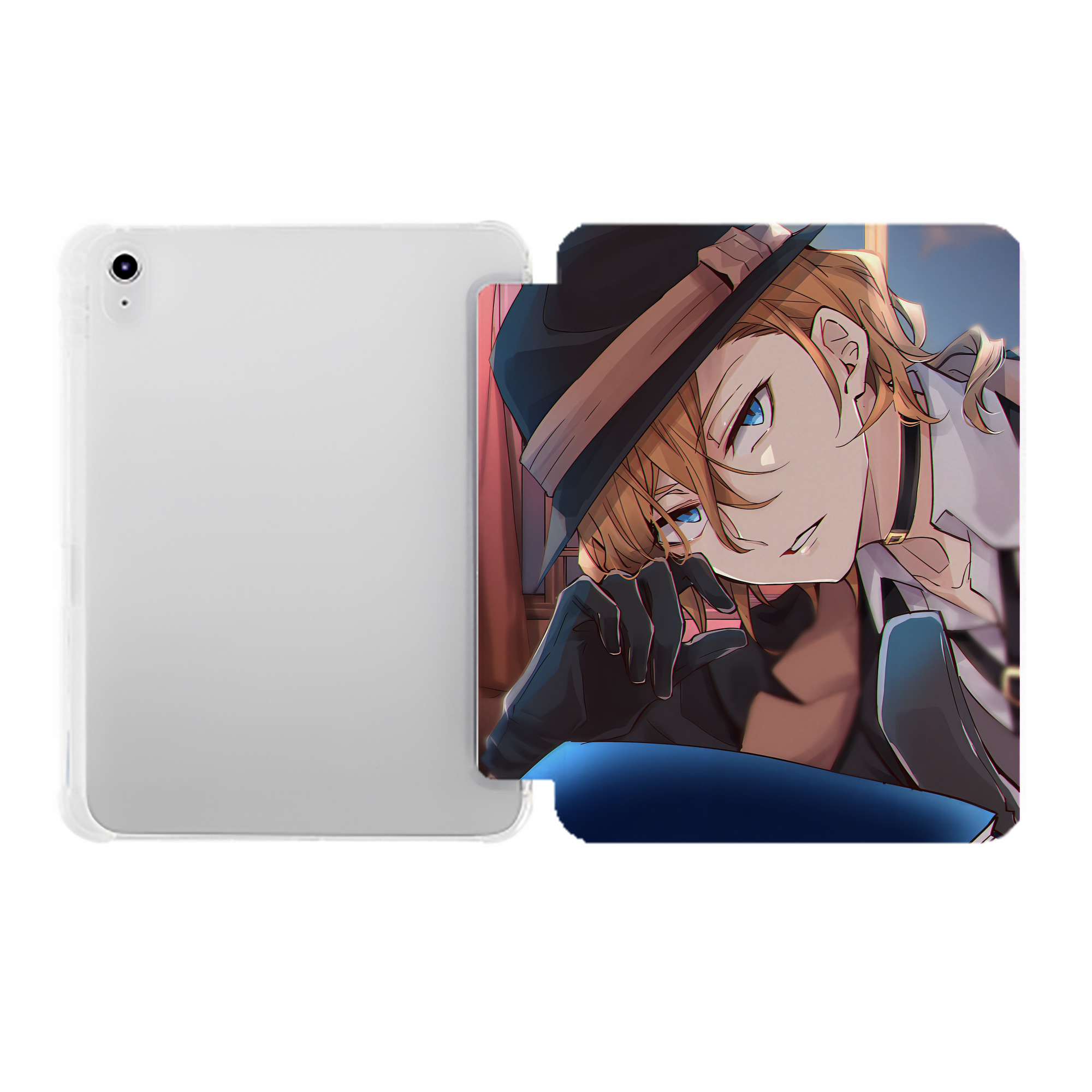 （画像用） 文豪ストレイドッグス Bungo Stray Dogs IPad ケース ペン収納付き 三つ折りスタンド PUレザー×シリコン 対応機種9.5/10.5/10.9インチ
